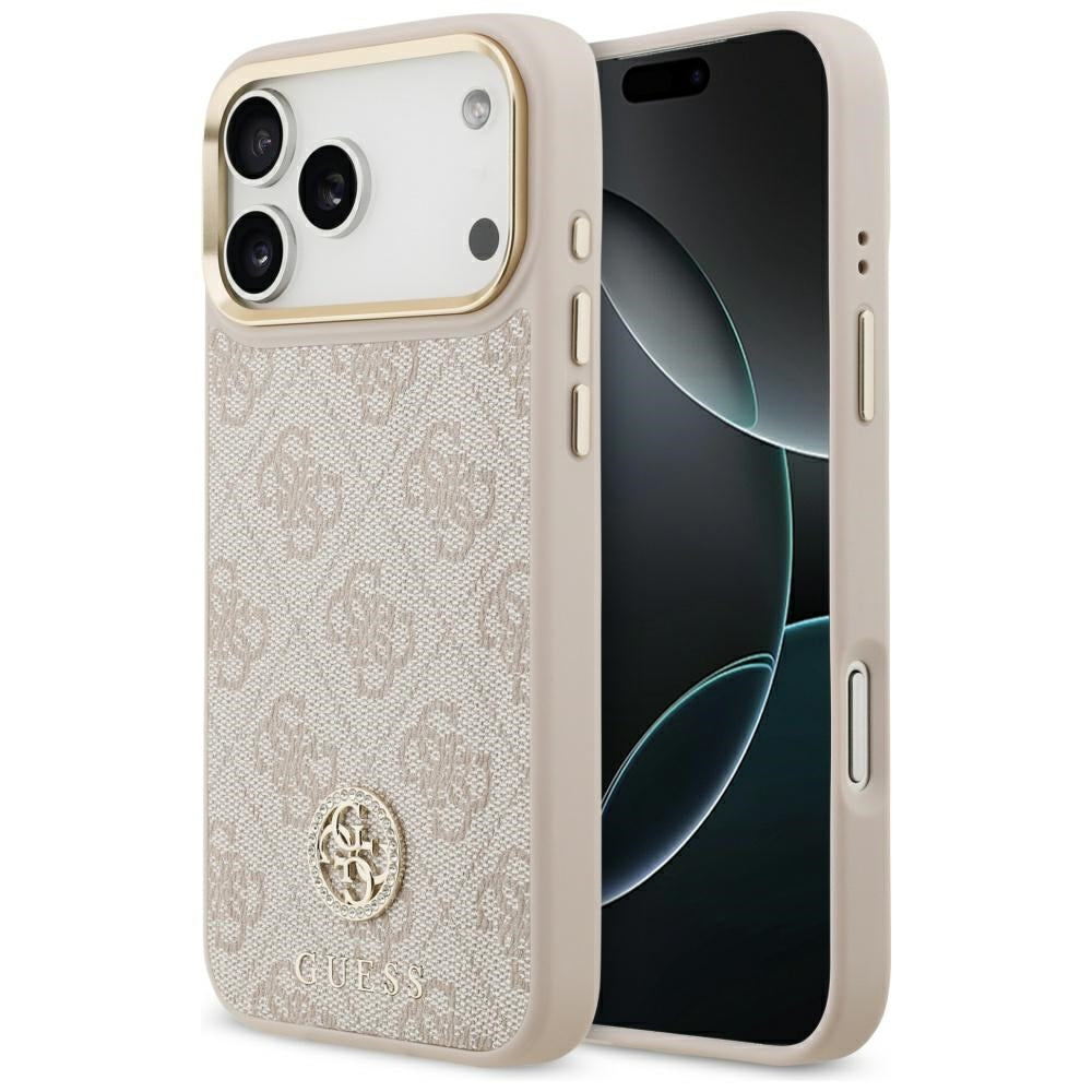 MagSafe Case for Apple iPhone 17 Pro Max, Guess, 4G Strass Logo, Pink