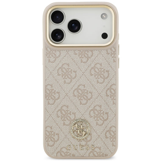 MagSafe Case for Apple iPhone 17 Pro Max, Guess, 4G Strass Logo, Pink