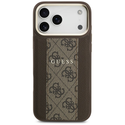 MagSafe Case for Apple iPhone 17 Pro Max, Guess, 4G Stripe, Brown