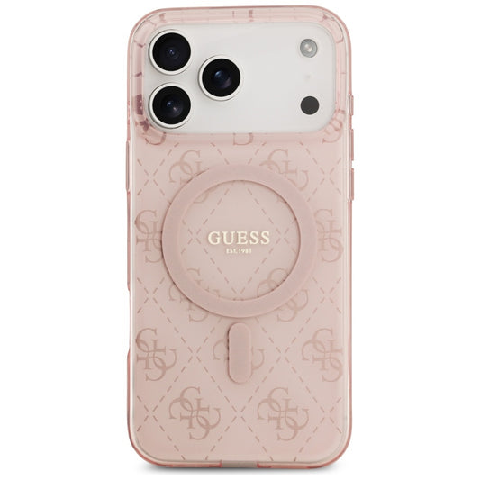 MagSafe Case for Apple iPhone 17 Pro Max, Guess, IML 4G Background, Pink