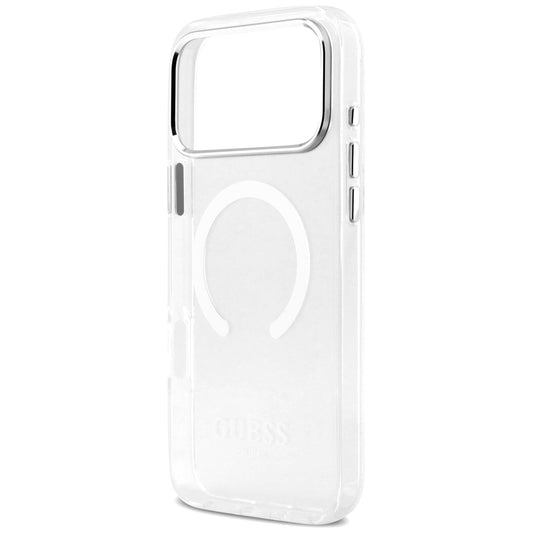 Θήκη MagSafe για Apple iPhone 17 Pro Max, Guess, Metal Outline, Ασημί