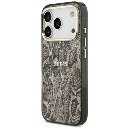 Θήκη MagSafe για Apple iPhone 17 Pro Max, Guess, Python Pattern, Καφέ