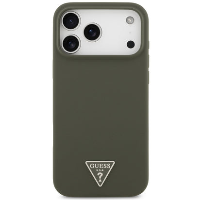 Θήκη MagSafe για Apple iPhone 17 Pro Max, Guess, Triangle Logo, Χακί
