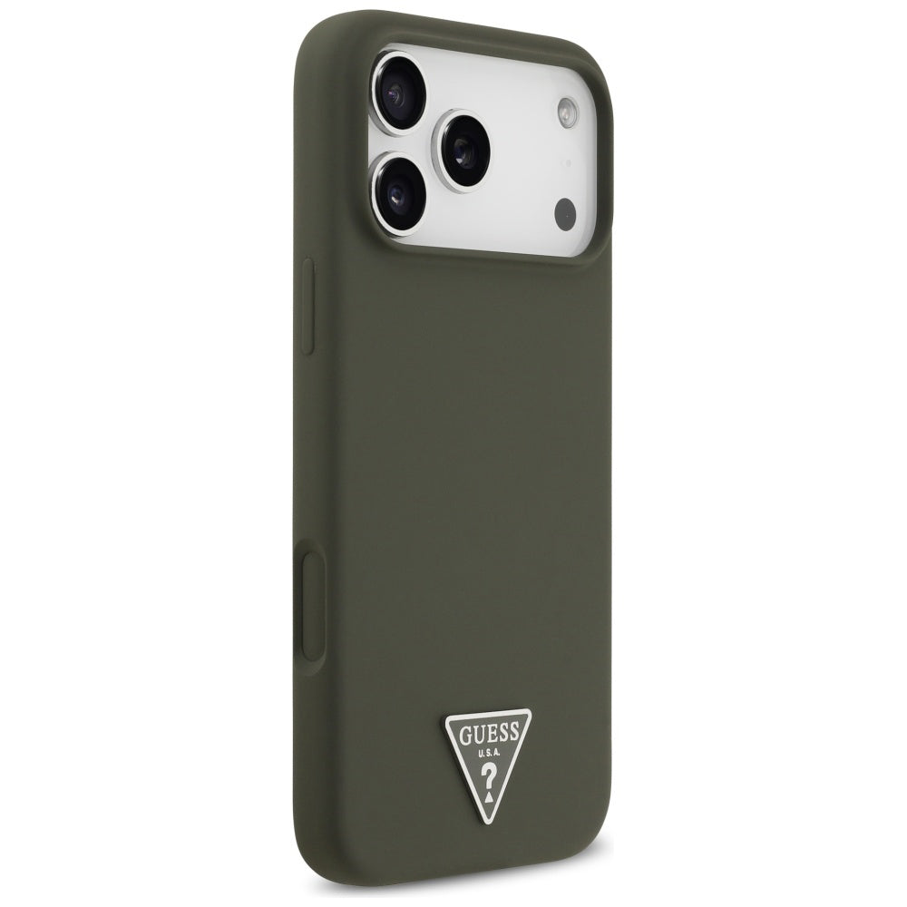 Θήκη MagSafe για Apple iPhone 17 Pro Max, Guess, Triangle Logo, Χακί