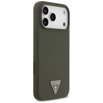 Θήκη MagSafe για Apple iPhone 17 Pro Max, Guess, Triangle Logo, Χακί