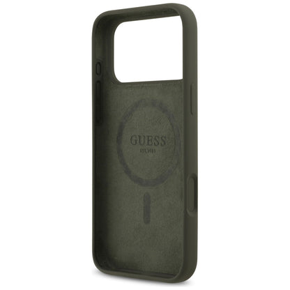 Θήκη MagSafe για Apple iPhone 17 Pro Max, Guess, Triangle Logo, Χακί
