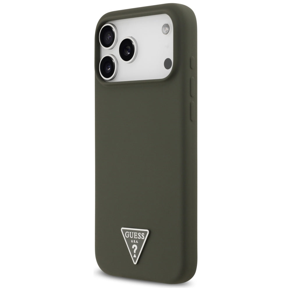 Θήκη MagSafe για Apple iPhone 17 Pro Max, Guess, Triangle Logo, Χακί