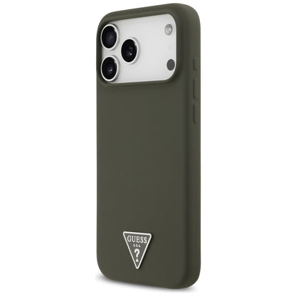 Θήκη MagSafe για Apple iPhone 17 Pro Max, Guess, Triangle Logo, Χακί