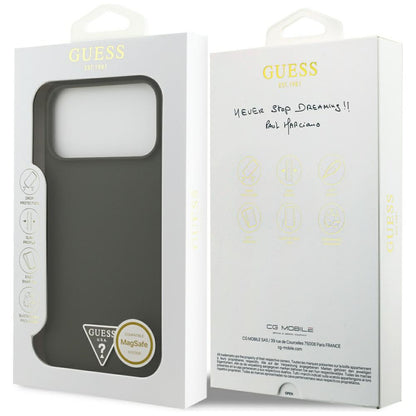 Θήκη MagSafe για Apple iPhone 17 Pro Max, Guess, Triangle Logo, Χακί