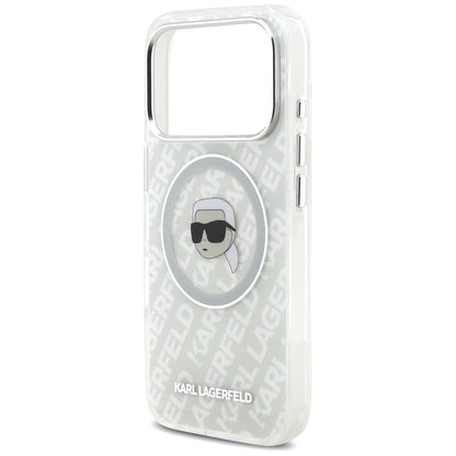 MagSafe Case for Apple iPhone 17 Pro Max, Karl Lagerfeld, IML Karl's Head, Grey