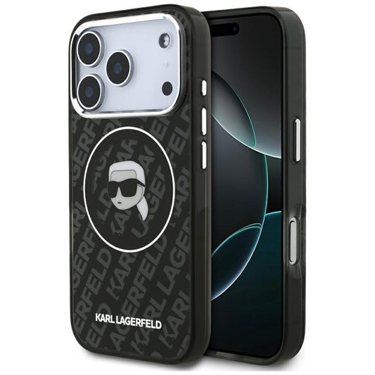 MagSafe Case for Apple iPhone 17 Pro Max, Karl Lagerfeld, IML Karl's Head, Black