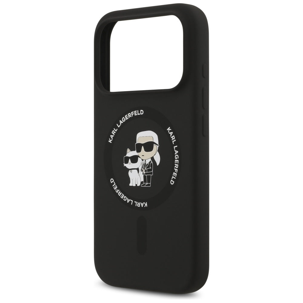 MagSafe Case for Apple iPhone 17 Pro Max, Karl Lagerfeld, Ring Karl & Choupette, Black