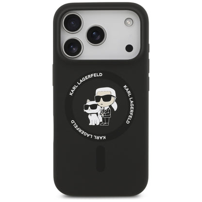 MagSafe Case for Apple iPhone 17 Pro Max, Karl Lagerfeld, Ring Karl & Choupette, Black