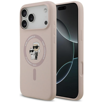 MagSafe Case for Apple iPhone 17 Pro Max, Karl Lagerfeld, Ring Karl & Choupette, Pink