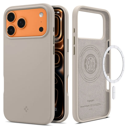 MagSafe Case for Apple iPhone 17 Pro Max, Spigen, Silicone Fit, Cream ACS10272