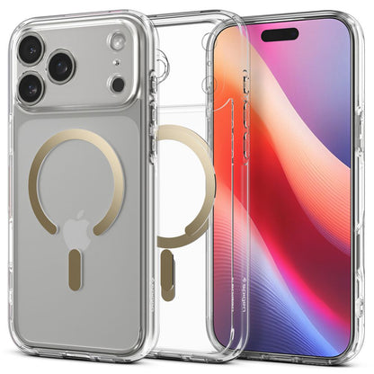 MagSafe Case for Apple iPhone 17 Pro Max, Spigen, Ultra Hybrid, Transparent Gold ACS10284