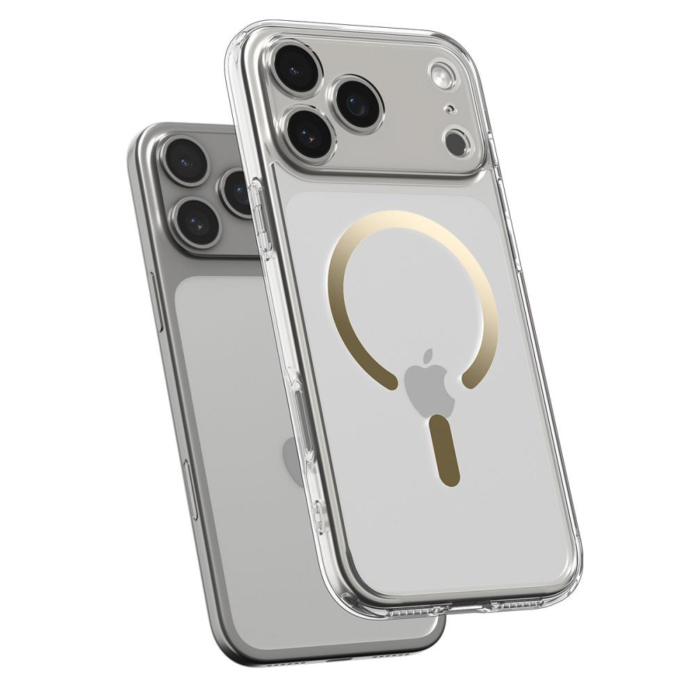 MagSafe Case for Apple iPhone 17 Pro Max, Spigen, Ultra Hybrid, Transparent Gold ACS10284