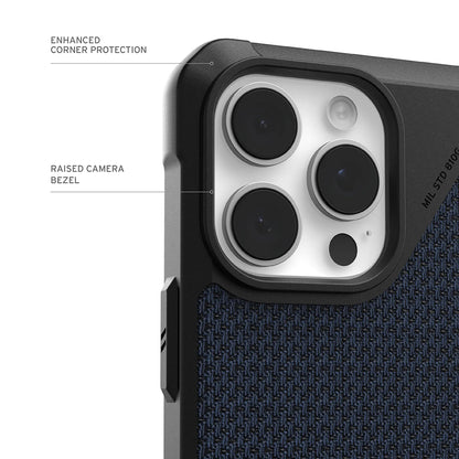 MagSafe Case for Apple iPhone 17 Pro Max, Urban Armor Gear, Metropolis LT Kevlar, Navy Blue