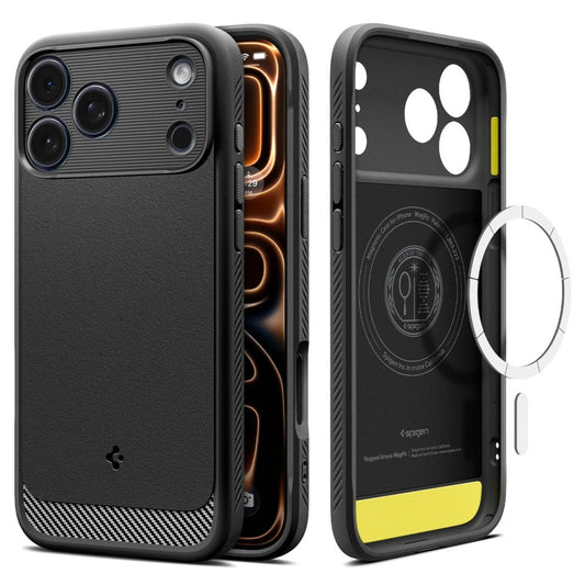 MagSafe Case for Apple iPhone 17 Pro, Spigen, Rugged Armor, Matte Black ACS10329