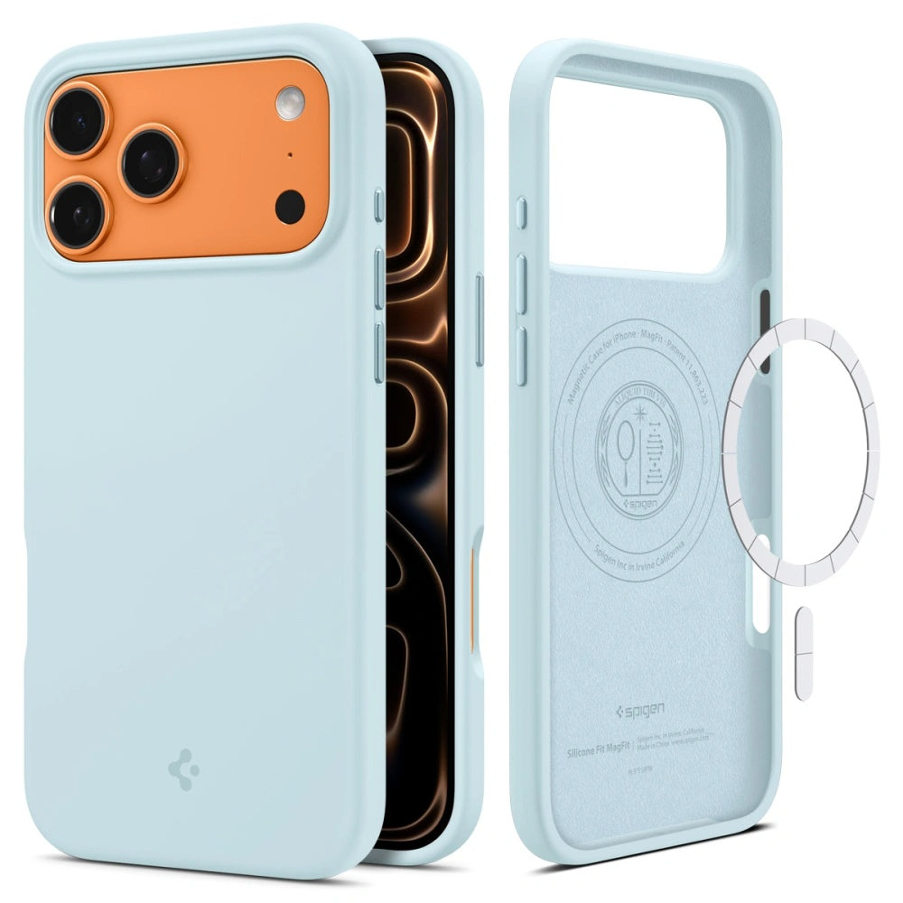 Θήκη MagSafe για Apple iPhone 17 Pro, Spigen, Silicone Fit, Μπλε ACS10338