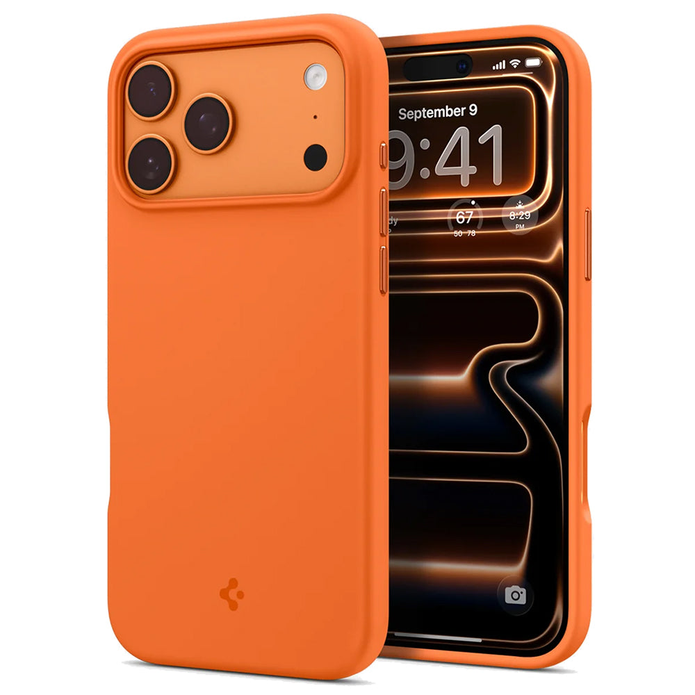 Θήκη MagSafe για Apple iPhone 17 Pro, Spigen, Silicone Fit, Πορτοκαλί ACS11379