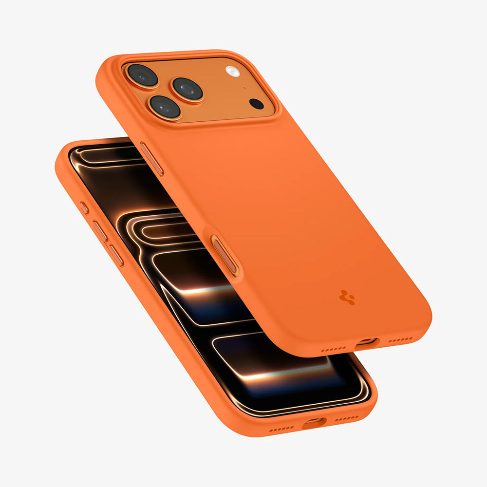Θήκη MagSafe για Apple iPhone 17 Pro, Spigen, Silicone Fit, Πορτοκαλί ACS11379