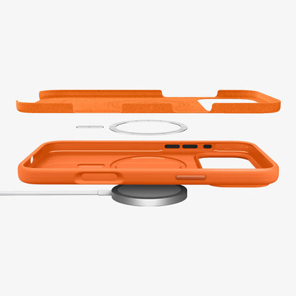 Θήκη MagSafe για Apple iPhone 17 Pro, Spigen, Silicone Fit, Πορτοκαλί ACS11379