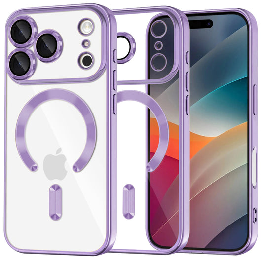 Θήκη MagSafe για Apple iPhone 17 Pro, Techsuit, Luxury Crystal, Ανοιχτό Μωβ