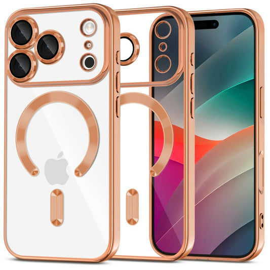 Θήκη MagSafe για Apple iPhone 17 Pro, Techsuit, Luxury Crystal, Πορτοκαλί
