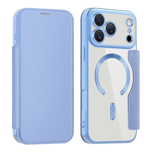 Θήκη MagSafe για Apple iPhone 17 Pro, Techsuit, SmartMag Book, Μπλε