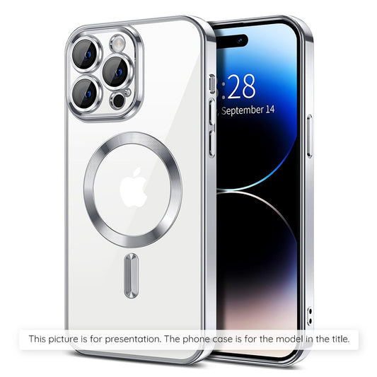MagSafe Case for Apple iPhone 17, Techsuit, Luxury Crystal, Silver