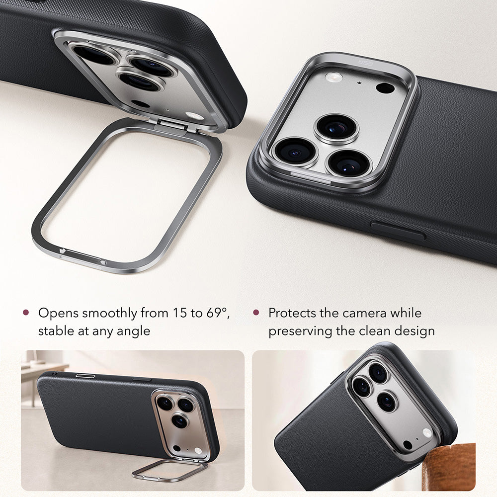 Θήκη MagSafe για Apple iPhone 18 Pro / 17 Pro, ESR, Atelier με Βάση Στήριξης, Μαύρη