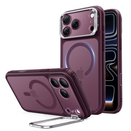 Θήκη MagSafe για Apple iPhone 18 Pro / 17 Pro, ESR, Classic Hybrid Kickstand, Σκούρο Βυσσινί Ματ