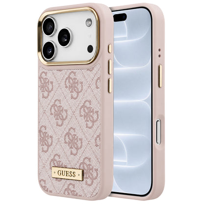Θήκη MagSafe για Apple iPhone 18 Pro / 17 Pro, Guess, 4G Logo Plate, Ροζ