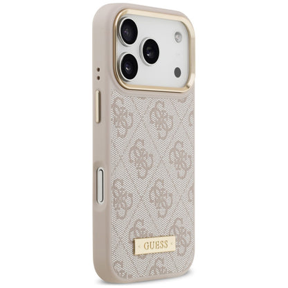 Θήκη MagSafe για Apple iPhone 18 Pro / 17 Pro, Guess, 4G Logo Plate, Ροζ