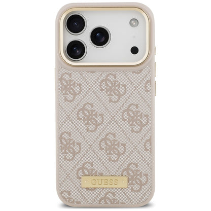 Θήκη MagSafe για Apple iPhone 18 Pro / 17 Pro, Guess, 4G Logo Plate, Ροζ