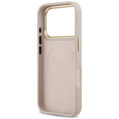 Θήκη MagSafe για Apple iPhone 18 Pro / 17 Pro, Guess, 4G Logo Plate, Ροζ