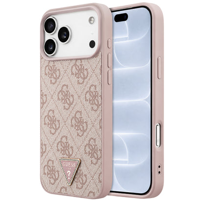 Θήκη MagSafe για Apple iPhone 18 Pro / 17 Pro, Guess, 4G Triangle Strass, Ροζ