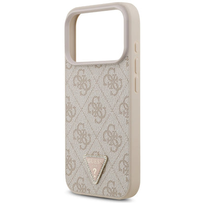 Θήκη MagSafe για Apple iPhone 18 Pro / 17 Pro, Guess, 4G Triangle Strass, Ροζ
