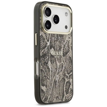 MagSafe Case for Apple iPhone 18 Pro / 17 Pro, Guess, Python Pattern, Brown
