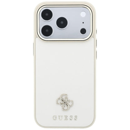 Θήκη MagSafe για Apple iPhone 18 Pro / 17 Pro, Guess, Saffiano Small 4G Classic, Μπεζ