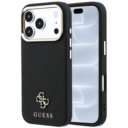 Θήκη MagSafe για Apple iPhone 18 Pro / 17 Pro, Guess, Saffiano Small 4G Classic, Μαύρο