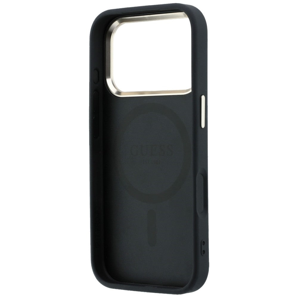 Θήκη MagSafe για Apple iPhone 18 Pro / 17 Pro, Guess, Saffiano Small 4G Classic, Μαύρο