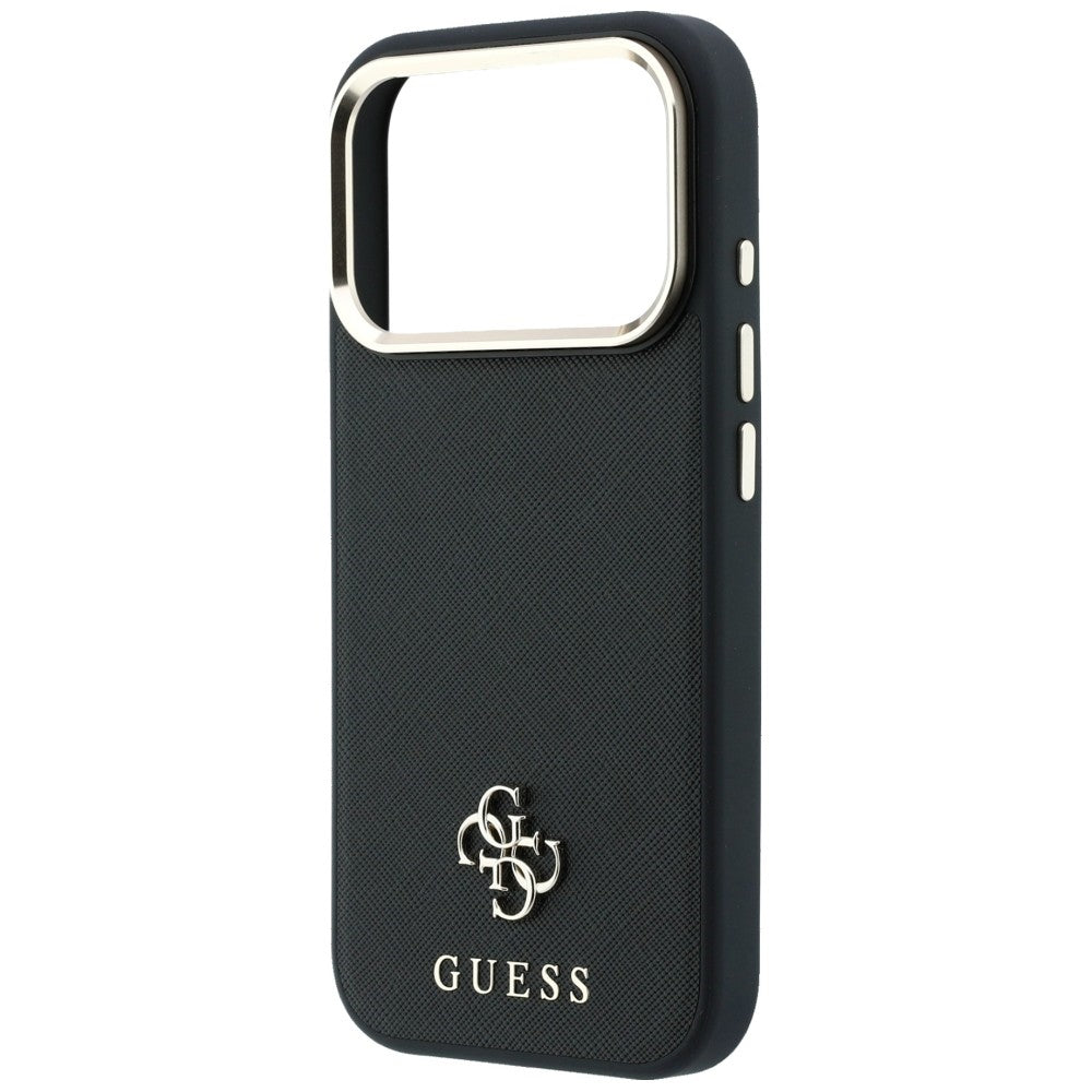 Θήκη MagSafe για Apple iPhone 18 Pro / 17 Pro, Guess, Saffiano Small 4G Classic, Μαύρο