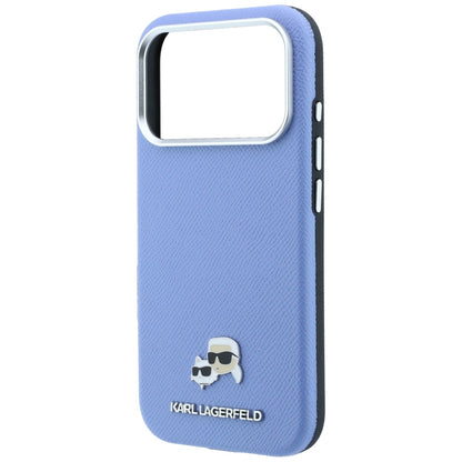 Θήκη MagSafe για Apple iPhone 18 Pro / 17 Pro, Karl Lagerfeld, Grained Karl & Choupette Head's Metal, Bleu