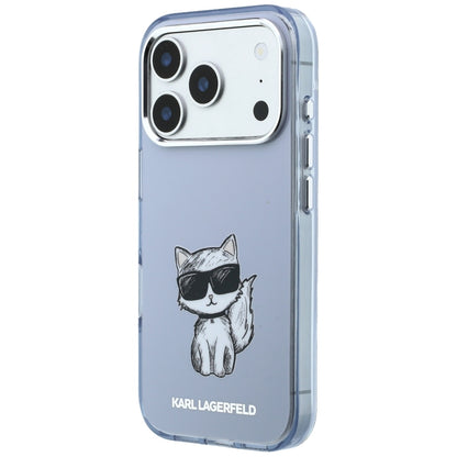 Θήκη MagSafe για Apple iPhone 18 Pro / 17 Pro, Karl Lagerfeld, IML Choupette Body Sketch Print, Μπλε