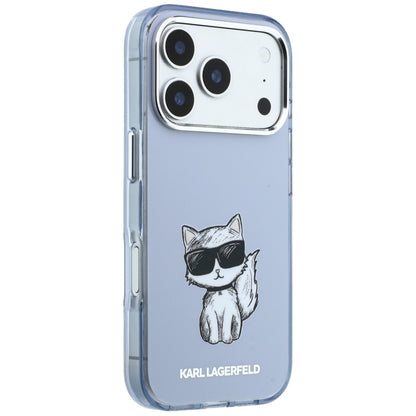 Θήκη MagSafe για Apple iPhone 18 Pro / 17 Pro, Karl Lagerfeld, IML Choupette Body Sketch Print, Μπλε