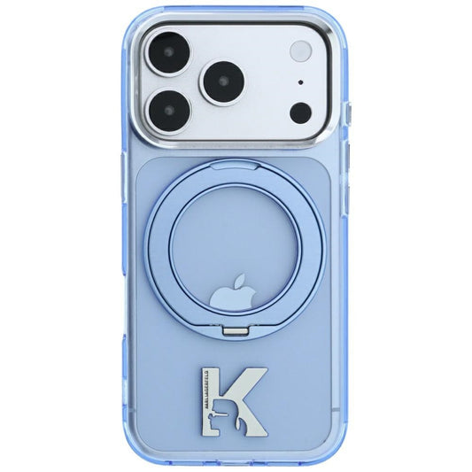 Θήκη MagSafe για Apple iPhone 18 Pro / 17 Pro, Karl Lagerfeld, IML Ring Stand Kameo Metal, Μπλε