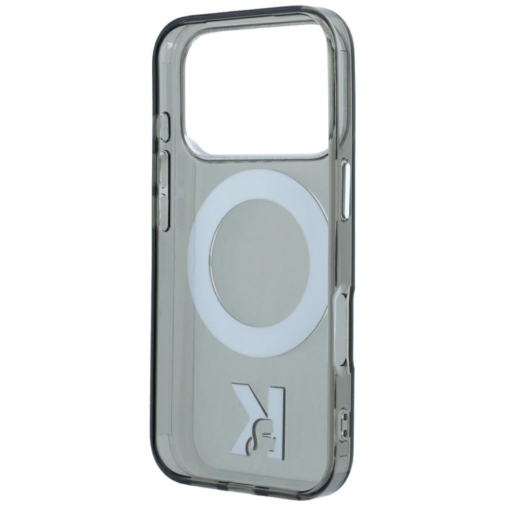 Θήκη MagSafe για Apple iPhone 18 Pro / 17 Pro, Karl Lagerfeld, IML Ring Stand Kameo Metal, Μαύρο