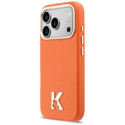 Θήκη MagSafe για Apple iPhone 18 Pro / 17 Pro, Karl Lagerfeld, Λογότυπο Κεφαλής Karl, Πορτοκαλί